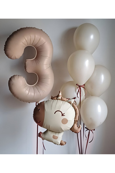 Öztürkpartievi مجموعة بالونات يونيكورن الرجعية للأطفال من عمر 3 سنوات، 8 قطع