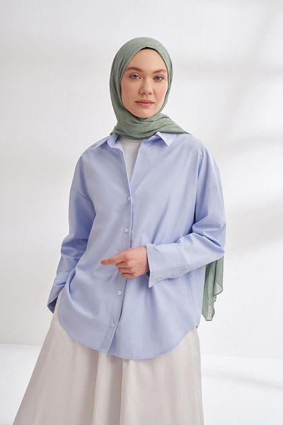 ARMANDA Muslin Checker Pattern Shawl 3350-Mint Green