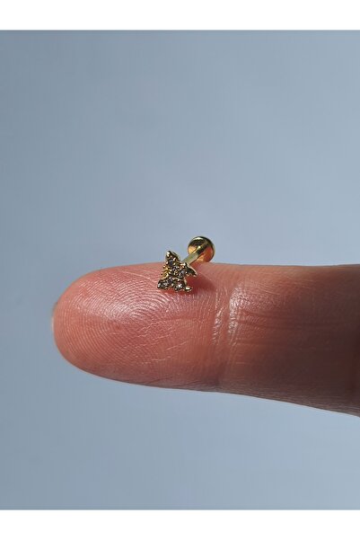 kurukafagift Kelebek Mini Figürlü Çelik  Piercing Tragus Helix Lob Kıkırdak