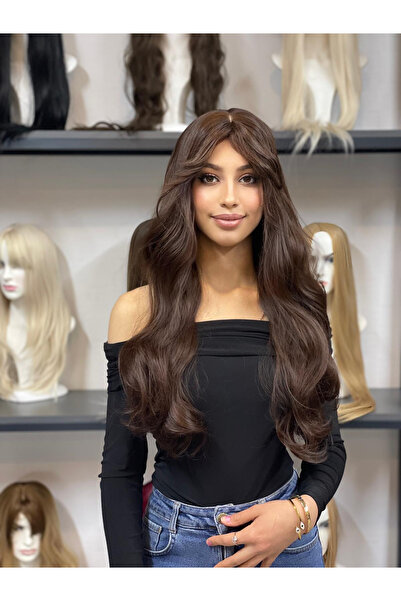 favorim peruk Yeni sezon kumral tonu dalgalı peruk
