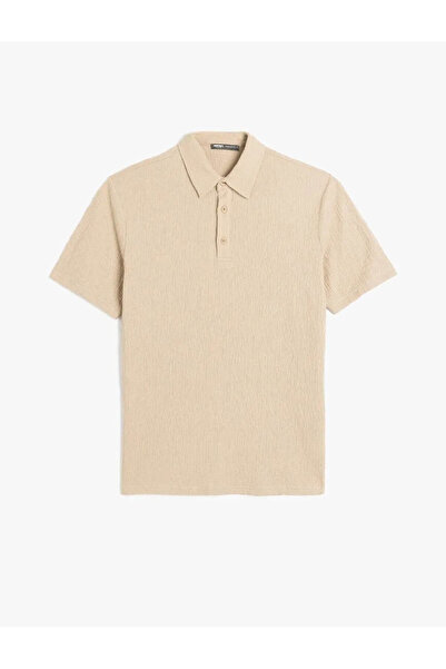 Koton Μπλουζάκι με κοντό μανίκι από βαμβακερό μείγμα με κανονική εφαρμογή με ...