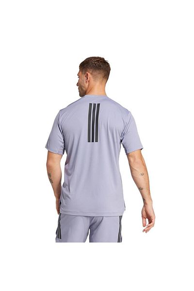 adidas Ανδρικό μωβ μπλουζάκι προπόνησης Power 3 Stripes