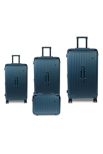 D Dive Fiber Luggage Bags 4 Pieces (BLUE)
