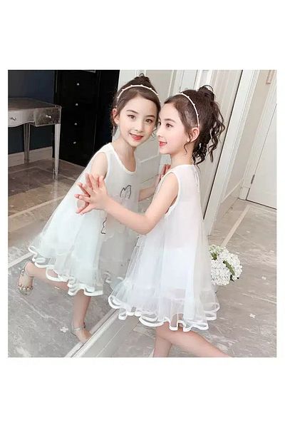 nannie Jasmine White Girl Dress - 7-8 years