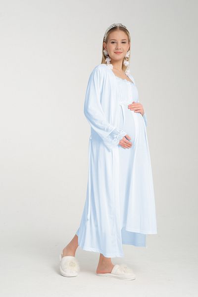 Effortt Venera Baby Effortt Dantela Detaliată Set de lenjerie de dormit elegantă Set de 2 seturi de maternitate