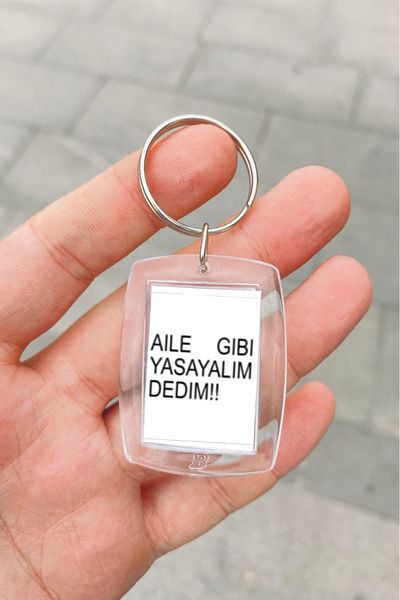 Namgo Transparent Frame - Let's Live Like a Family Keychain