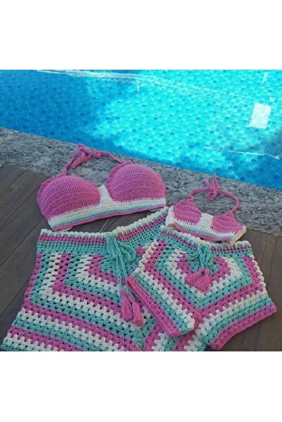 Melonndesign Yaz kıyafetleri, Anne kız seti, plaj elbisesi,tığ işi