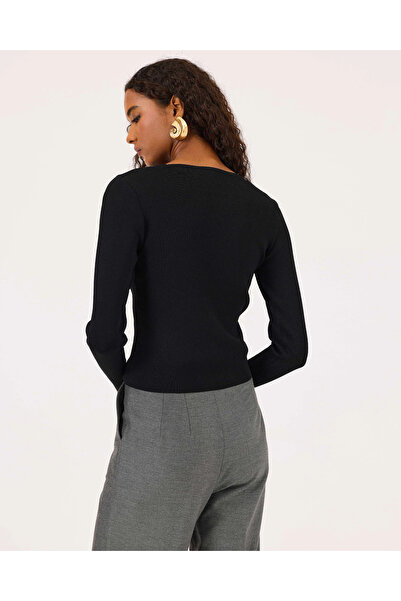 SEÇİL Sıfır Yaka Bel Boy Triko Kazak