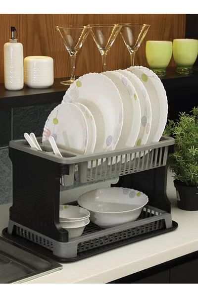 co arma 2-Tier Dish Drying Rack and Drainer
