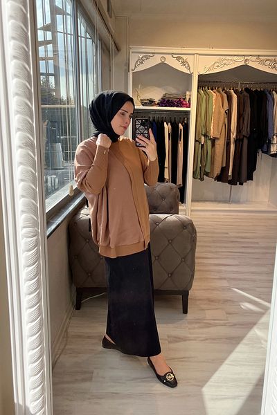 Invee INVEE 6248 سترة القرفة المحبوكة/تونيك الجاز
