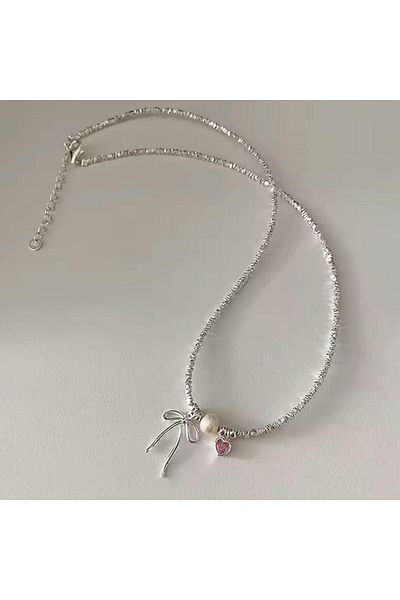 JOJ ACCESUARES Y2K Steel Necklace