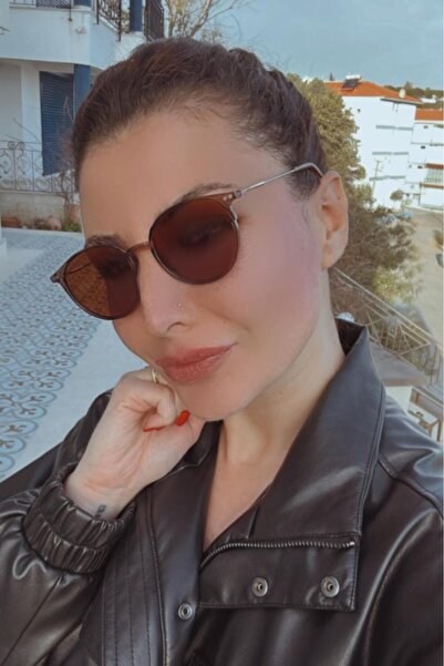 Melissa Boutique Women's Brown Thin Bone Frame Sunglasses