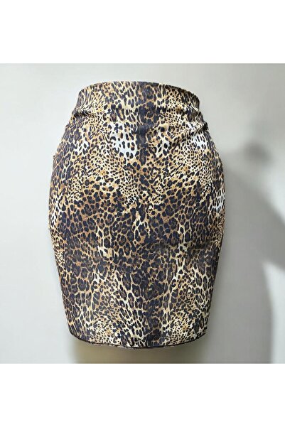 owiç Short Leopard Print Chiffon Pareo Women's Beach Dress