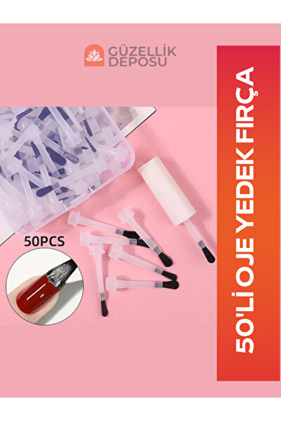 Güzellik Deposu 50'li Kalıcı Oje, Top Coat, Base Coat, Primer Yedek Fırça
