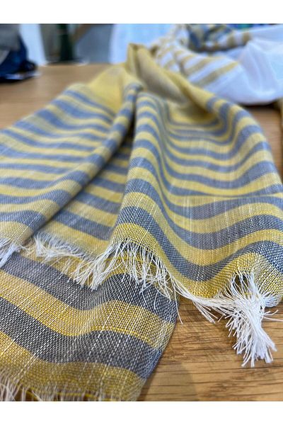 novon Vintage Cozy Linen Design Premium Linen Shawl 190 X 90 cm