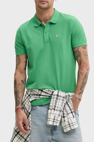 Tommy Jeans % 100 Pamuk Slim Fit Düğmeli Polo Yaka T Shirt Erkek POLO YAKA T ...