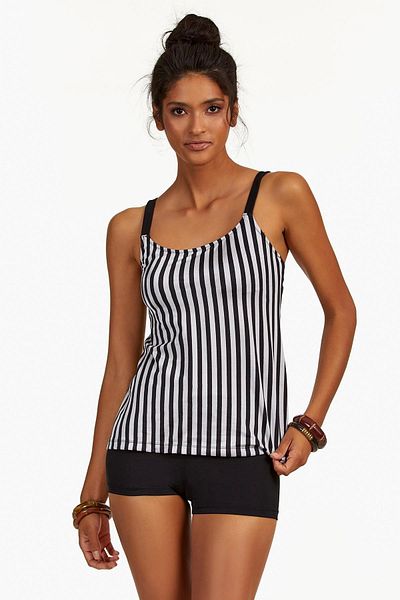 Argento Eterella 0063-9130 Women's Striped Tankini with Shorts