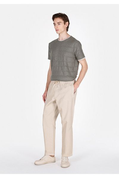 Colin's Relaxed Fit Mid Waist Loose Leg Men's Beige Trousers