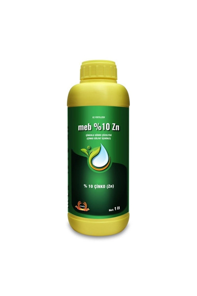 Mebor Meb10Zn Meb %10 ZN Çinkolu Sıvı Yaprak Gübresi 1 Litre