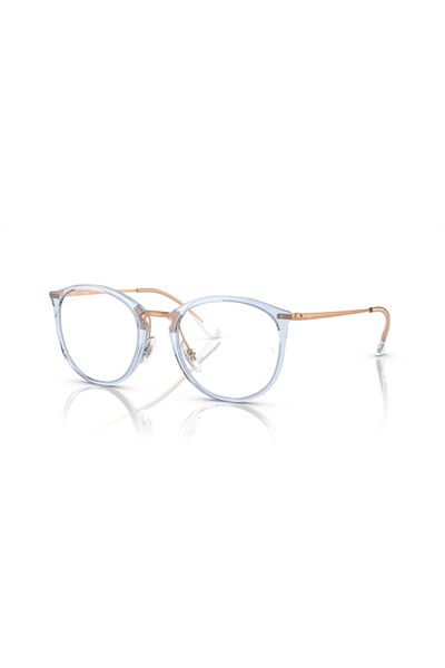 Ray-Ban Ray Ban Vista Woman Phantos Eyeglasses- Rb 7140 - Lense Size:49mm - Transparent Light Blue