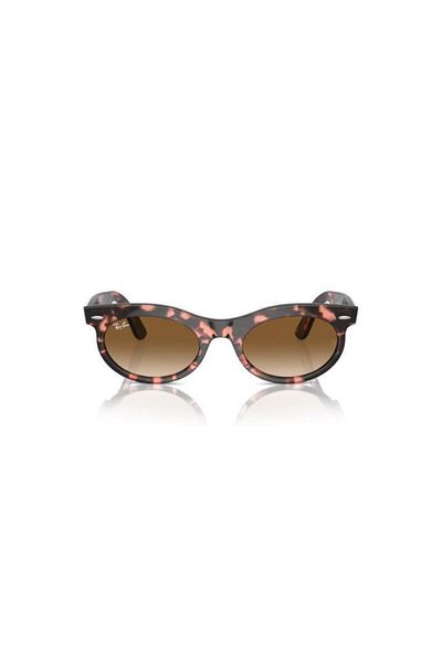 Ray-Ban Ray Ban Unisex Oval Wayfarer Oval Sunglasses- Rb 2242 - Lense Size:50mm - Pink Havana