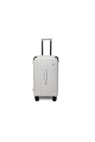 D Dive Fiber Luggage Bags 4 Pieces (SILVER WHITE)