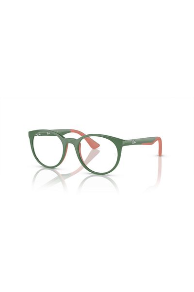 Ray-Ban Ray Ban Jr. Vista Unisex Phantos Eyeglasses- Rb 1628 - Lense Size:48mm - Green On Rubber Pink