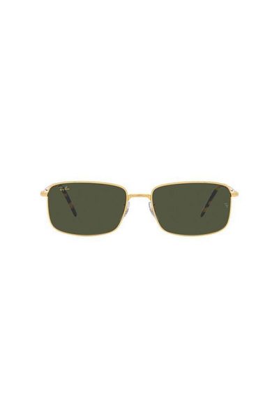 Ray-Ban Ray Ban Unisex Rectangle Sunglasses- Rb 3717 - Lense Size:57mm - Legend Gold