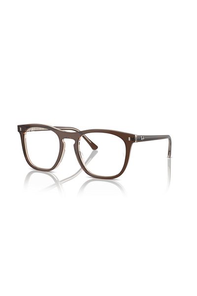 Ray-Ban Ray Ban Vista Unisex Square Eyeglasses- Rb 2210v - Lense Size:53mm - Brown On Transp Light Brown