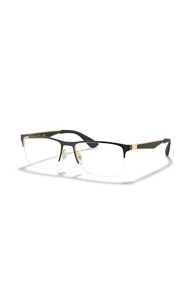 Ray-Ban Ray Ban Vista Unisex Rectangular Eyeglasses- Rb 6335 - Lense Size:54mm - Black On Arista