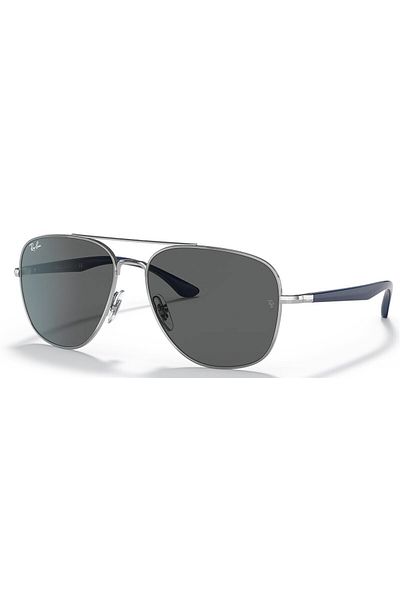 Ray-Ban نظارة شمسية راي بان للجنسين - Rb 3683 - مقاس العدسة: 56 مم - فضي