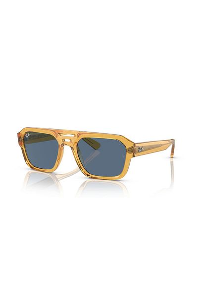 Ray-Ban Ray Ban Unisex Irregular Corrigan Sunglasses- Rb 4397 - Lense Size:54mm - Transparent Yellow