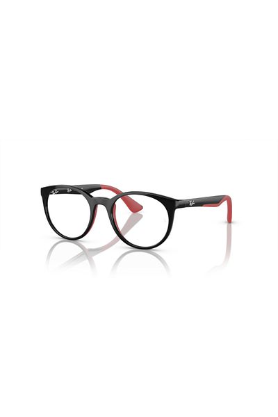 Ray-Ban Ray Ban Jr. Vista Unisex Phantos Eyeglasses- Rb 1628 - Lense Size:48mm - Black On Rubber Red