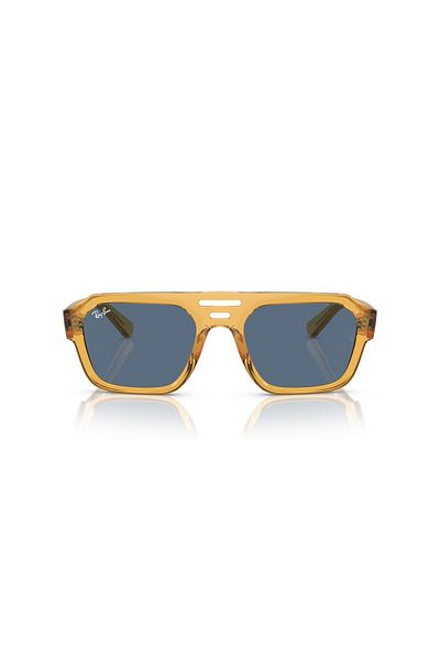 Ray-Ban Ray Ban Unisex Irregular Corrigan Sunglasses- Rb 4397 - Lense Size:54mm - Transparent Yellow