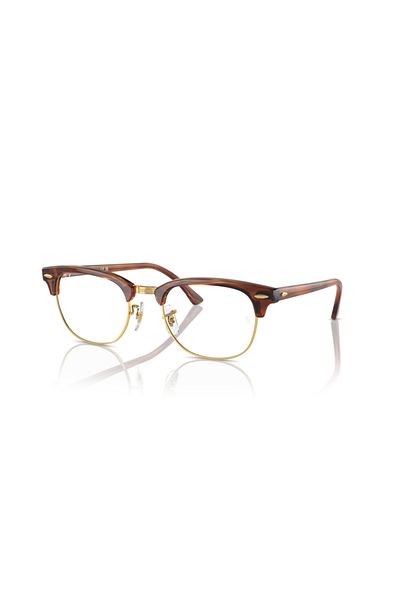 Ray-Ban Ray Ban Vista Unisex Square Eyeglasses- Rb 5154 - Lense Size:51mm - Striped Brown On Gold