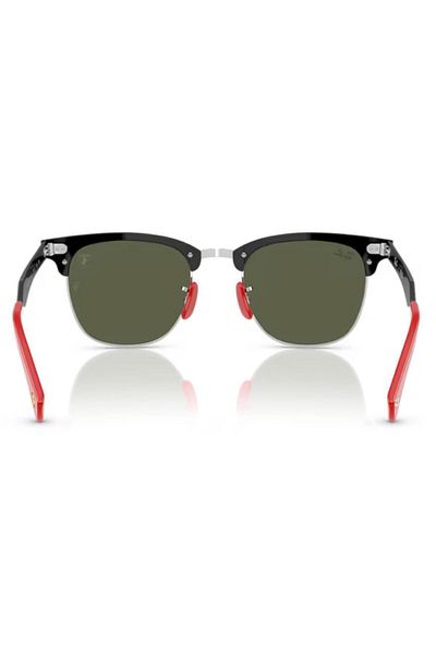 Ray-Ban Ray Ban Unisex Square Sunglasses- Rb 3807m - Lense Size:51mm - Brushed Black On Silved