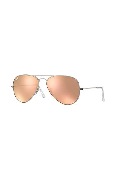 Ray-Ban Ray Ban Unisex Pilot Aviator Large Metal Sunglasses- Rb 3025 - Lense Size:55mm - Matte Silver