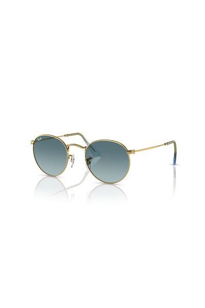 Ray-Ban نظارة شمسية راي بان مان دائرية معدنية - Rb 3447 - مقاس العدسة: 50 مم - ذهبي