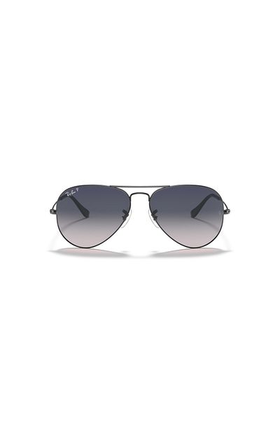 Ray-Ban نظارة شمسية راي بان بايلوت أفياتور كبيرة للجنسين، إطار معدني - Rb 3025 - مقاس العدسة: 58 مم - لون معدني