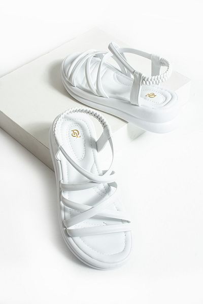 Neva'nın Butiği Farah High Sole Piping Detailed Women's Sandals