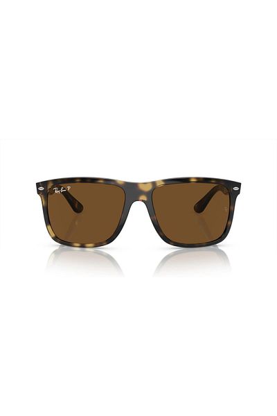Ray-Ban Ray Ban Unisex Square Boyfriend Two Sunglasses- Rb 4547 - Lense Size:57mm - Havana