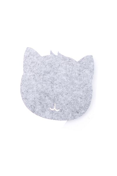 Generic Cat Shape Anti-Slip Mouse Pad - Grey