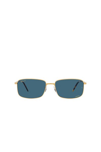 Ray-Ban Ray Ban Unisex Rectangle Sunglasses- Rb 3717 - Lense Size:57mm - Legend Gold