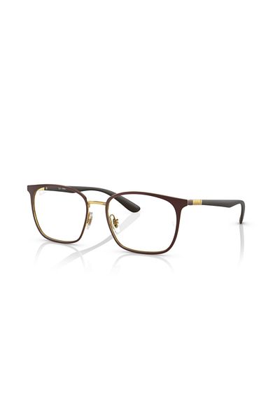 Ray-Ban Ray Ban Unisex Square Eyeglasses- Rb 6486 - Lense Size:52mm - Brown On Arista