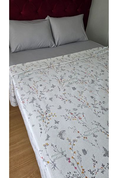 pınarhome collectıon 100% Cotton Honeycomb Pique Bed Cover Single (the Package Includes Only Pique Bed Cover.)