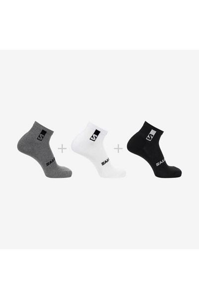 Salomon Men's Black Everyday Ankle 3-Pack Socks