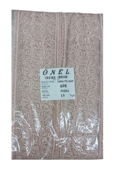shop Lace Polyester Virtual Tulle Tape Powder 15 Meters Width 6 cm On-698-Pu