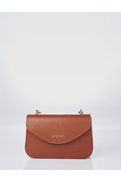 Kayra Baguette Bag - Tan with Bead Detail