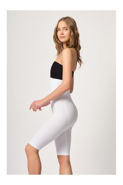 kapsulavm White Emay 2044 High Waist Double Long Leg Corset