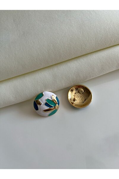 Nilsu Jewellery Accessory Flower Patterned Enamel Round Earrings